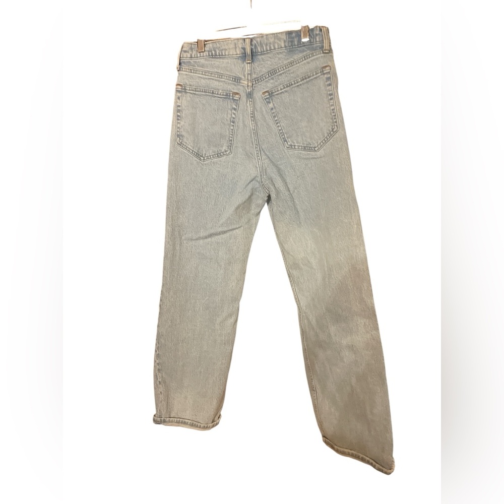 Abercrombie 90s Relaxed High Rise Jeans Light Wash Blue Denim Size 10 / 30 - Picture 4 of 7